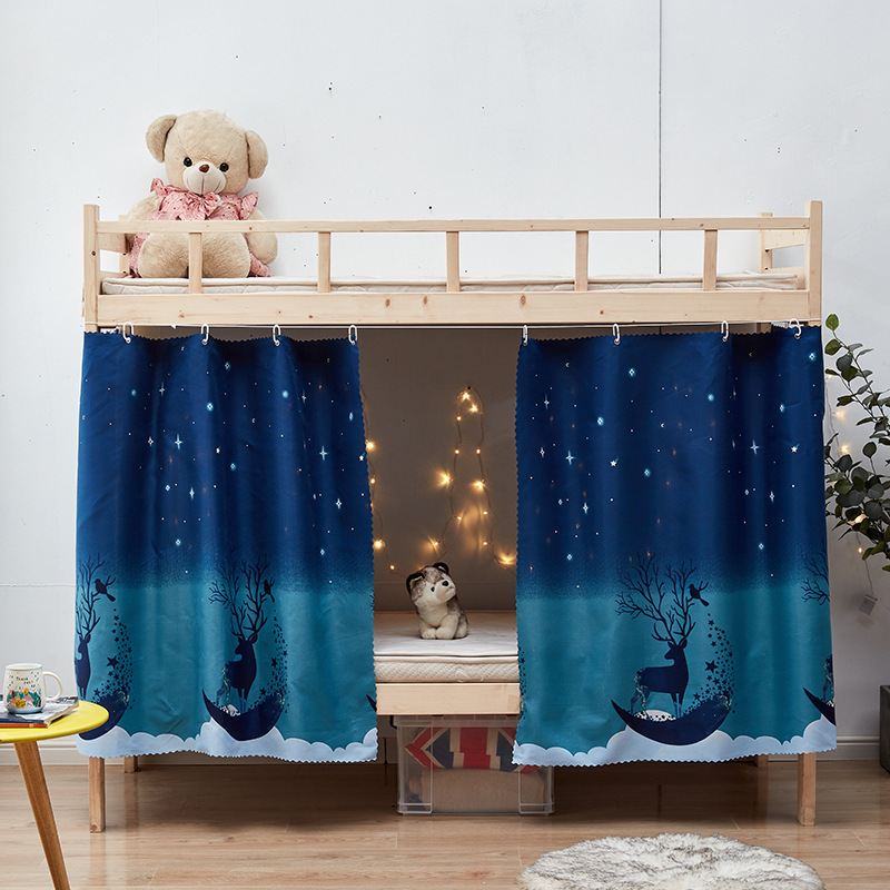 Cortina de cama gruesa de sombreado fuerte dormitorio dormitorio superior de estudiantes universitarios cortina de cama superior e inferior cortina cortina cortina de mesa inferior tela de protección