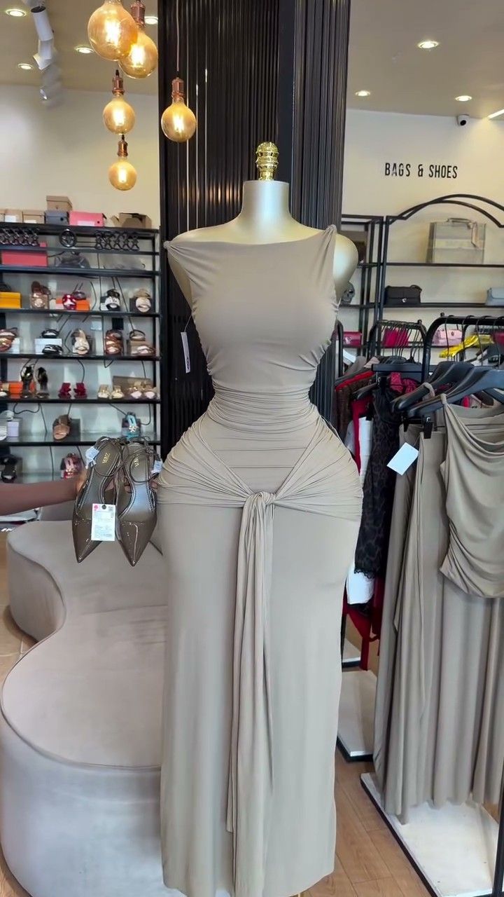 Women's Clothing Summer Style Women's Elegant Solid Color Sleeveless Top And Tie Up Slim Skirt Set Clothing_ecoleips.com