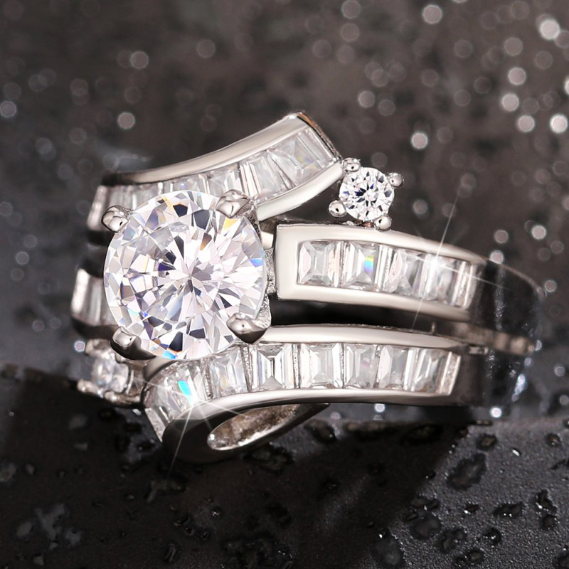 Anello squisito da donna design curvo personalizzato_voghion.com
