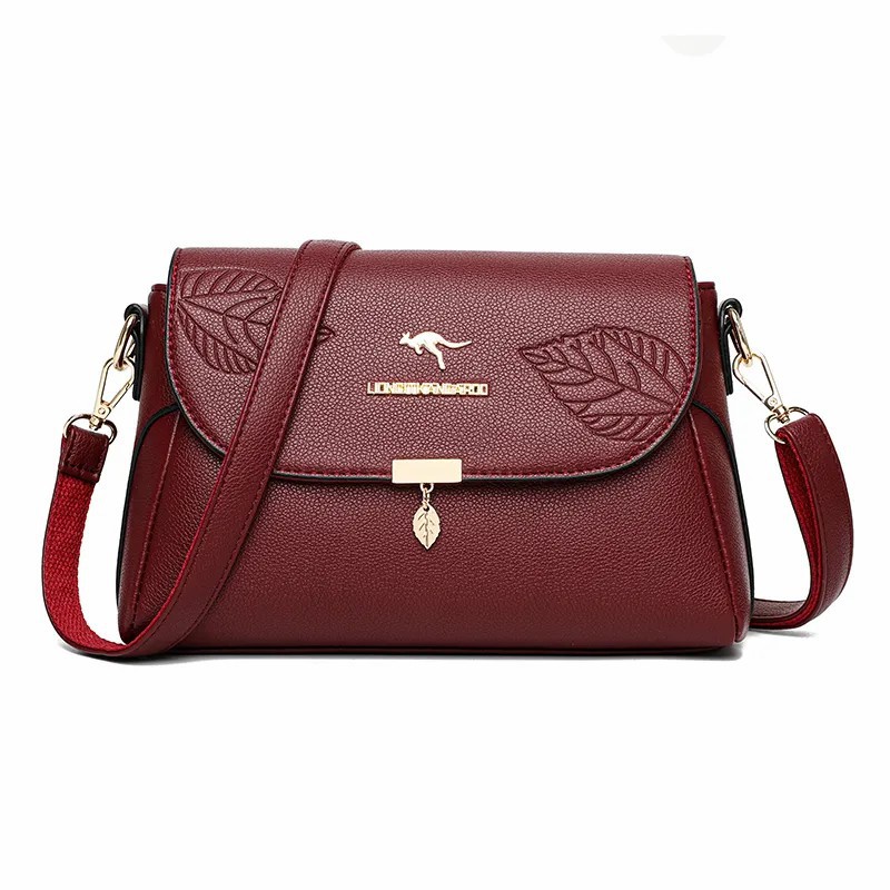 Kabaiou 2024 New Embossed Shoulder Fashionable Large Capacity Women's Crossbody Soft Face Middle aged Mom Bag_voghion.com