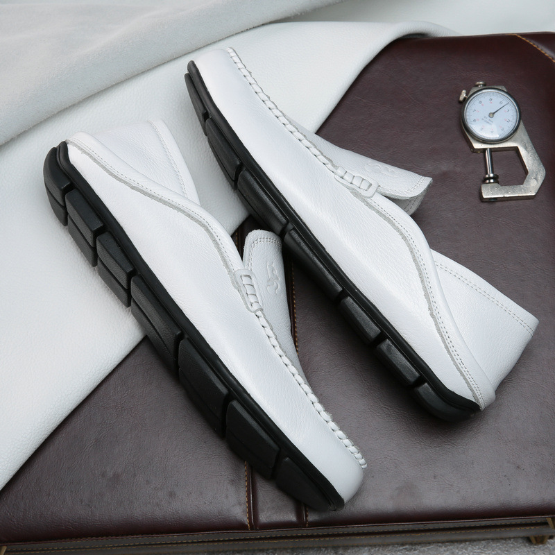 High-End Men's Leather Top Layer Cowhide Young Men's Leather Shoes, British Style Gentleman Driving Men's Bean Shoes, Br_vogvips.com