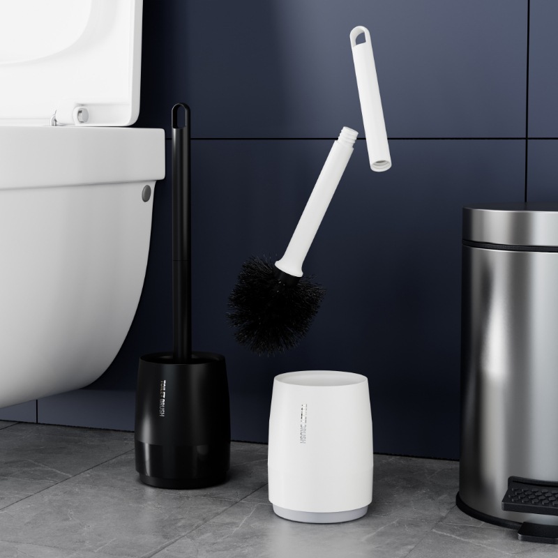 2024 새로운 머리 심기 화장실 브러쉬 가정용 화장실 청소 브러시 베이스 세트 화장실 긴 손잡이 플라스틱 브러쉬