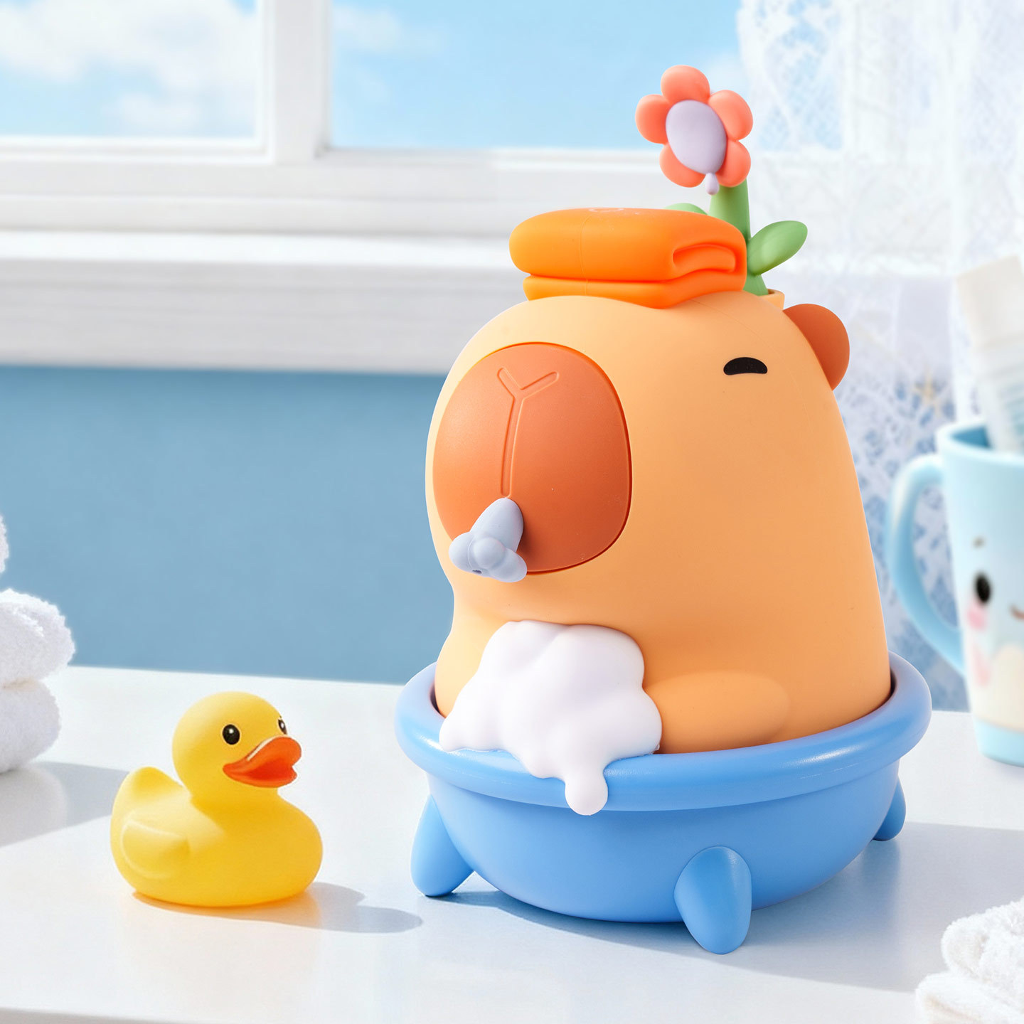 Creative Capybara Snot Dolphin Bubble Maker Shampoo Foam Machine Bedroom Bedside Children's Handwashing Gadget