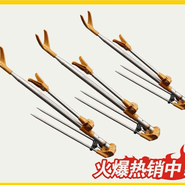 Bohai stainless steel fishing rod bracket 1.5 1.7 1.9 2.1 2.3 battery dual-use primary color steel fishing bracket