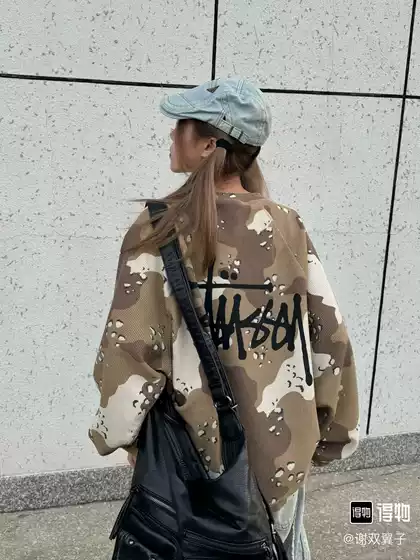 Foreign Trade Cross-Border American Stu Raglan Sleeve Waffle Retro Long-Sleeved Sweatshirt Classic Graffiti Loose High Street Couple