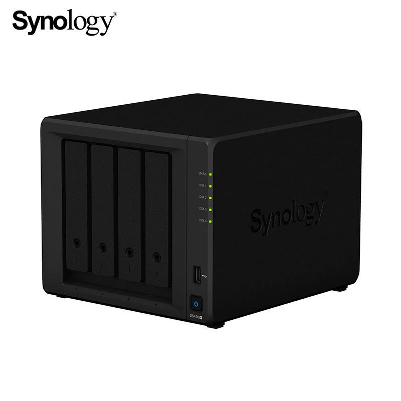 Сетевое хранилище Synology DS420+, двухъядерный NAS на 4 диска