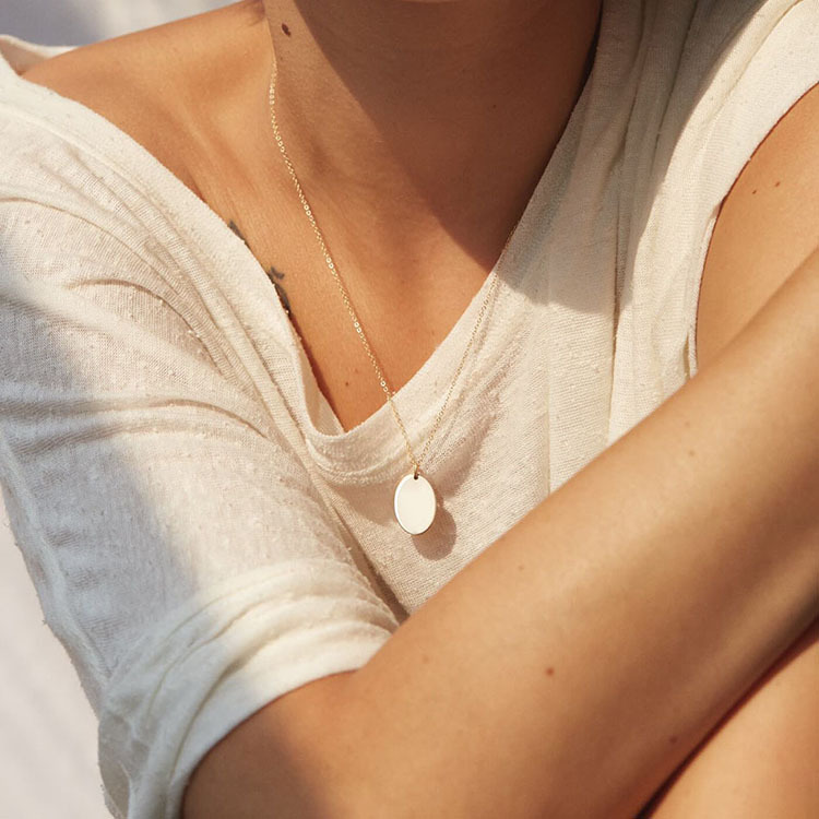 Acier Inoxydable Plaqué Or 14K Mode Placage Géométrique Collier display picture 3