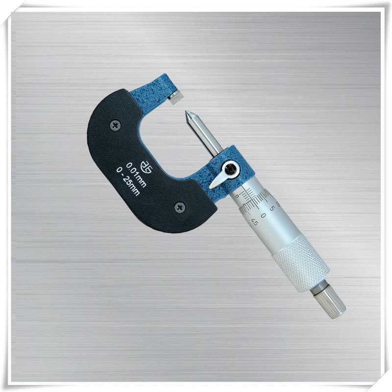 青量机械式单尖头千分尺B型0-25mm外径千分尺200-51-000