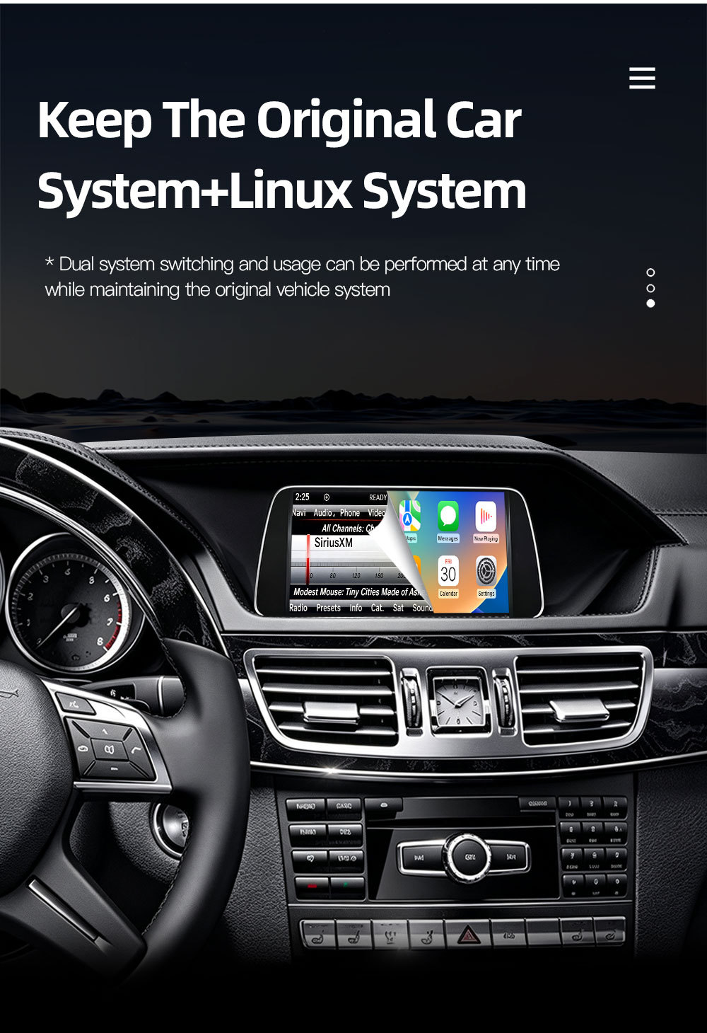 Linux System 7inch Is Suitable for Mercedes-Benz E-Class W212 Central Control Large-Screen Car Navigation Carplay Player