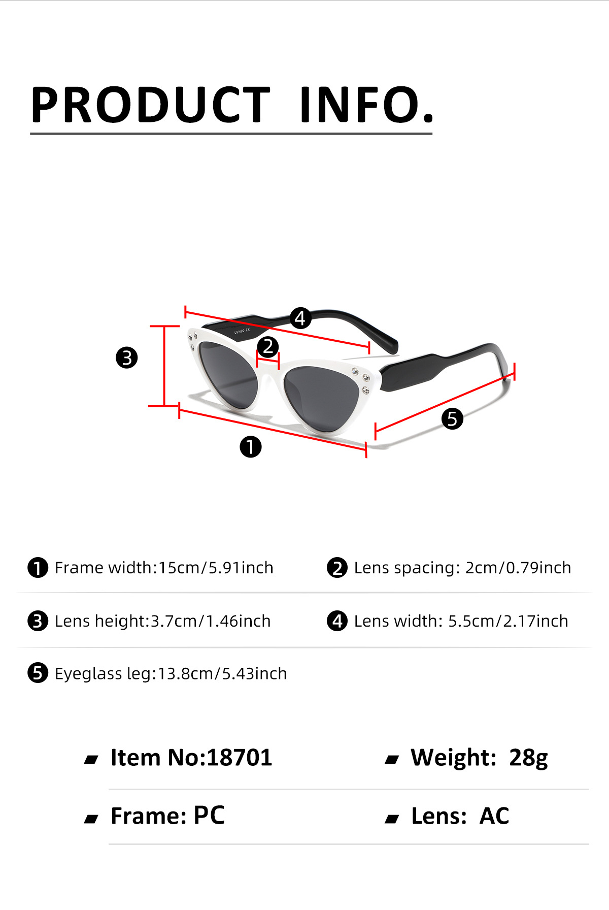 Estilo Vintage Color Sólido C.A. Protección UV400 Ojo De Gato Fotograma Completo Gafas De Sol Mujer display picture 2