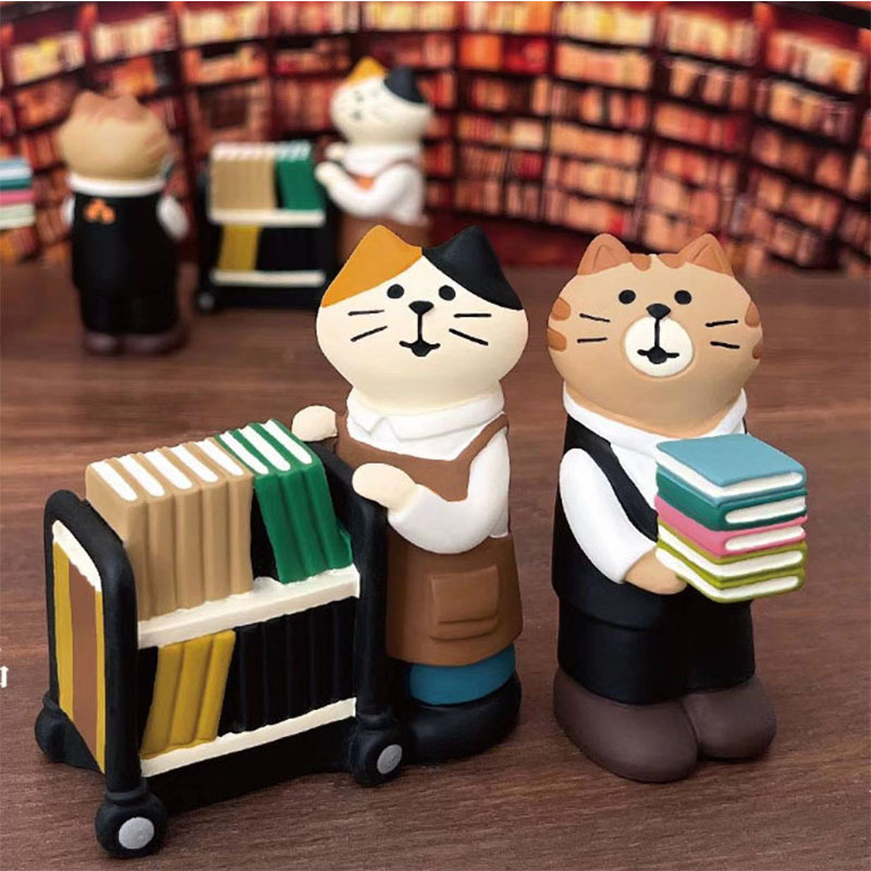 日本の猫樹脂装飾品 ZAKKA トレンディなブラインドボックスフィギュア DIY 手作り装飾 INS スタイル工芸品小さな装飾品|undefined