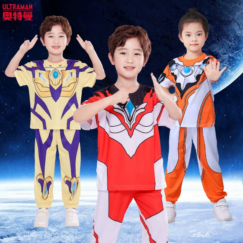 Ultra, летний Ultraman Tiga, репеллент от комаров для мальчиков, быстросохнущие спортивные брюки с коротким рукавом