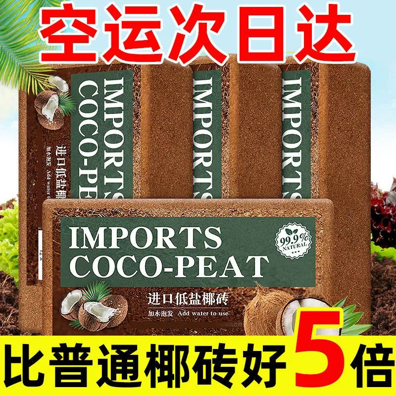 Кокосовый кирпич Питательная почва оптом Универсальные кокосовые отруби Овощные цветы Выращивание опреснения цветочной почвы Грубая Кокосовая Скорлупа Импортная почва Посадка почвы
