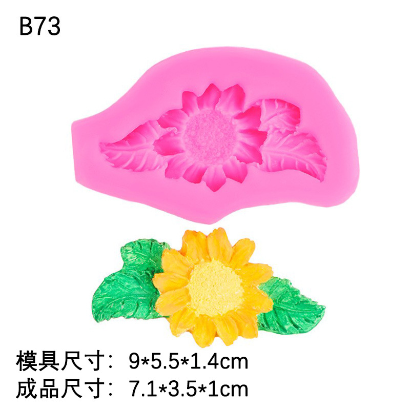 Girasol girasol forma de silicona molde fondant cake Daisy chocolate para hornear decoración suministros