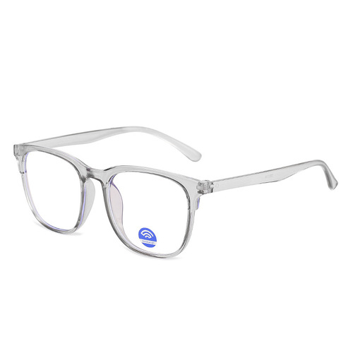 2024 New Large Frame Anti-Blue Light Glasses Trendy Transparent Phone and Computer Screen Protectors Plain Glasses Wholesale
