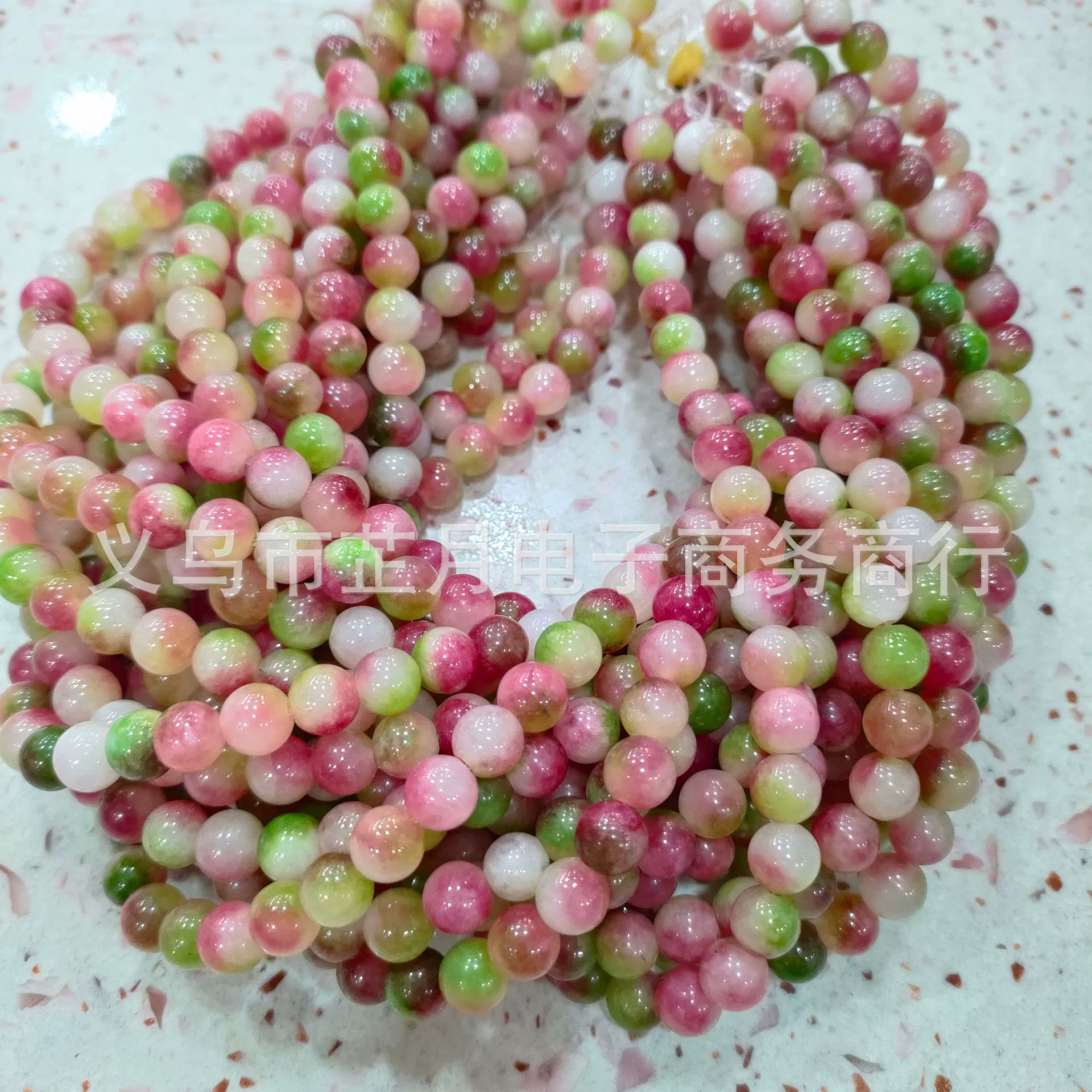 Round Amethyst Beads, Natural White Jade Optimized, 4/6/8/10 mm Strands