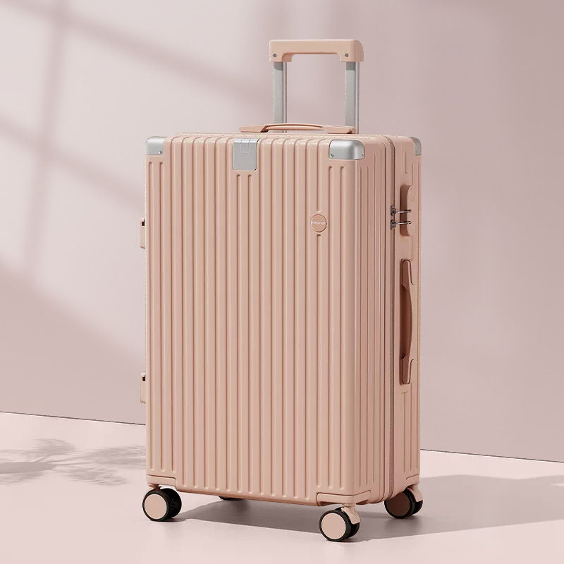 Marco de aluminio cremallera barra de tracción contraseña maleta multifuncional para hombres y mujeres estudiantes rueda universal silenciosa duradera