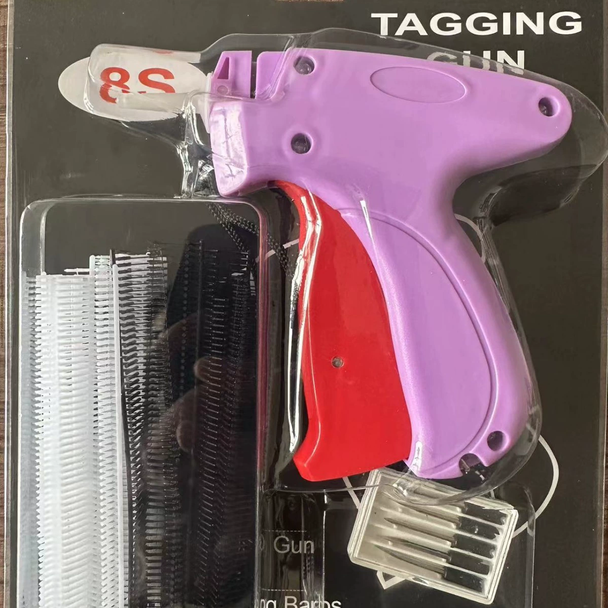 Tagging gun 9S, ABS+POM, with 1000 glue needles (8 mm) and 6 steel needles