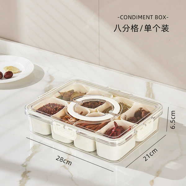 Portable [8-point grid] seasoning box