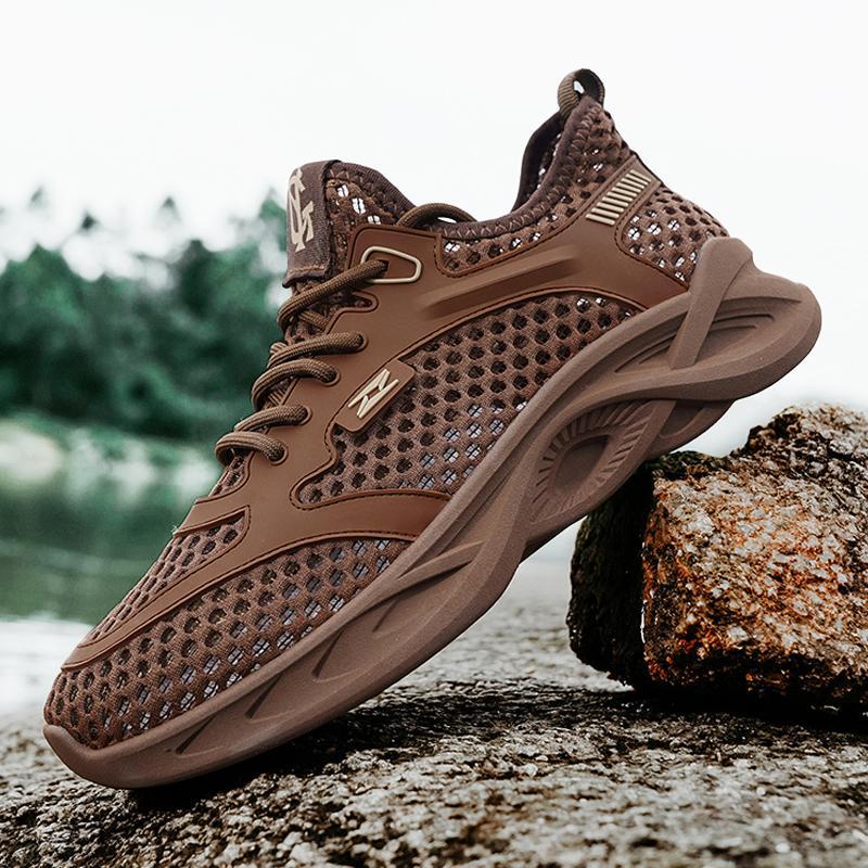 Zapatos de verano para hombres, zapatos casuales ligeros y versátiles para adolescentes, zapatos deportivos de tendencia de moda, zapatos de tela de malla transpirables