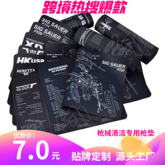 クロスボーダー片面樹脂銃パッド大サイズ中号ロックなしマウスパッド銃構造模様清潔パッド卸売り