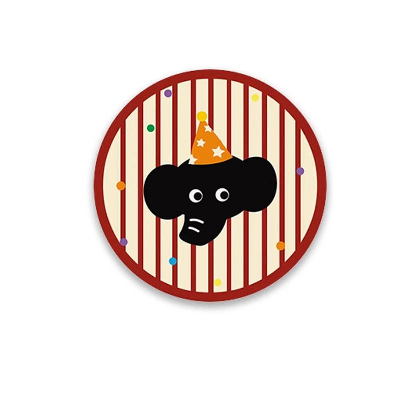 Posavasos de café de oficina de dibujos animados, posavasos de escritorio, posavasos de agua redondos, almohadillas absorbentes de agua de barro de diatomeas, encimera de secado rápido