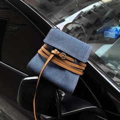丹寧デニムのストラップは小さい大衆の設計のカバンを包みます。
