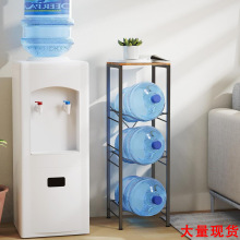 跨境饮用水桶储物架子置物架带木板3层桶装水放置架办公室收纳架