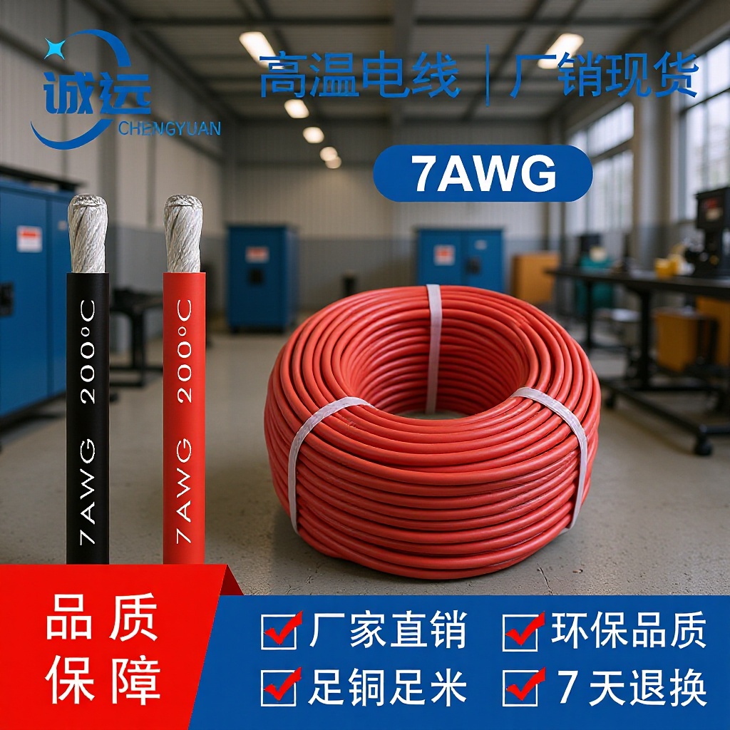 厂销美标7awg高温线 国标12平方特软硅胶线 航模强起硅胶线线