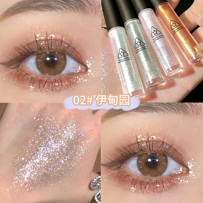 Liquid Glitter Eyeshadow & Highlighter, Multi-Use Nail Sequins, Sheer Sparkle Shades