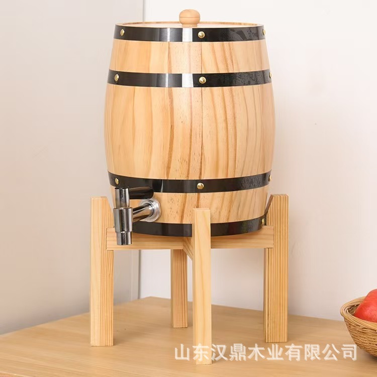 橡木酒桶桌面立式存酒桶家用啤酒葡萄酒装饰木桶酿酒白酒实木酒桶|undefined