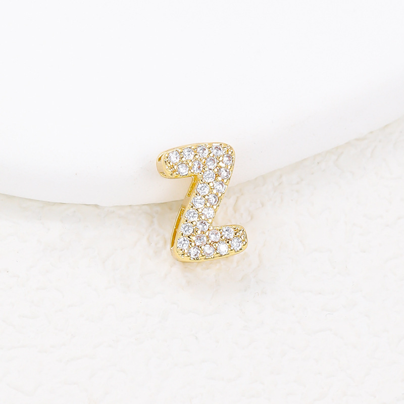 2g Weight Pendant Jewelry Making Type Zircon Inlay Material Charms, Necklace Classification 1 Piece Quantity Copper Material Letter, Word Pattern All Seasons Season Cute, Classic Style Style 1 Piece Copper Zircon Letter Word Pendant Charms Necklace 28