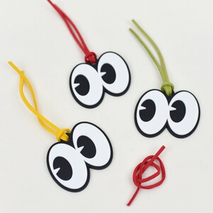 星星大眼睛玻璃杯水杯挂绳配饰个性手提包背包挂件pvc软胶饰品