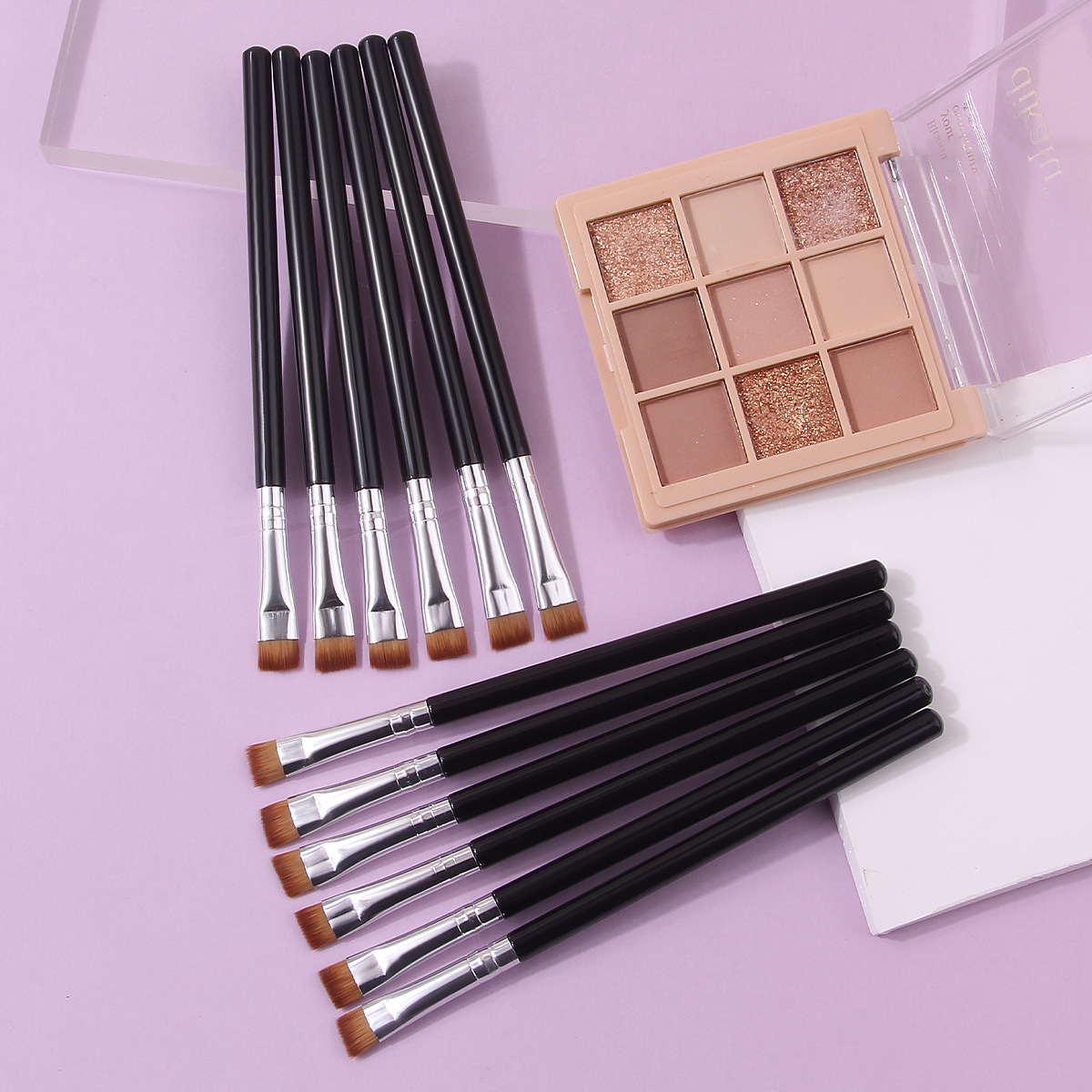 In-Stock Flat Eyebrow Brush, Eyeliner Brush, Beginner Concealer Brush, Eyeshadow Brush, Multifunctional Eye Makeup Brush, and Under-Eye Brush