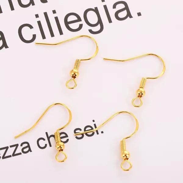 Cross-border hot copper plated thick silver lettering 925 silver ear hook diy handmade jewelry accessories wholesale