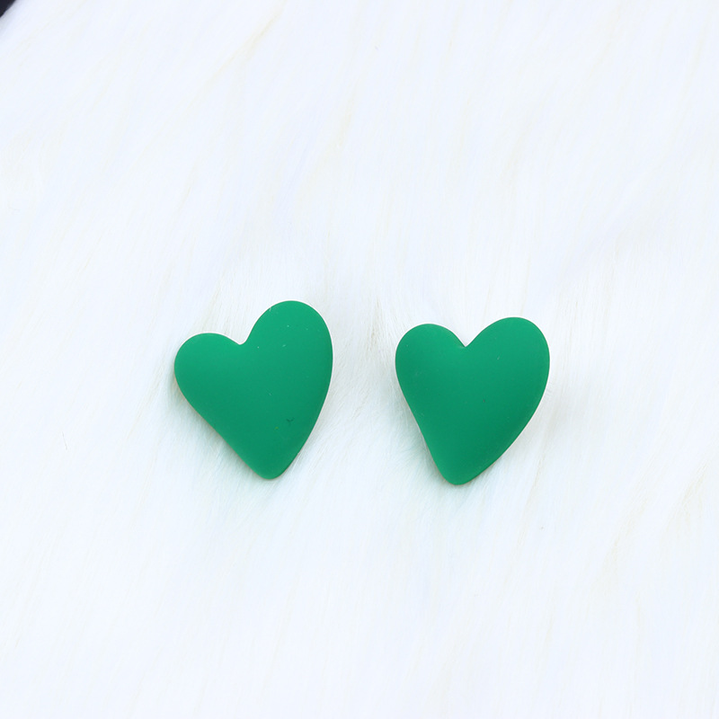 9g Weight Earrings Classification 1 Pair Quantity Daily Occasion Acrylic Material Heart Shape Pattern Women'S Gender Spray Paint Design Fashion Style 1 Pair Fashion Heart Shape Spray Paint Arylic Earrings 18