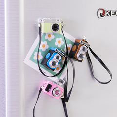 Cross-border supply of light-emitting and sounding camera pendant 3D stereo simulation camera magnetic refrigerator magnet creative magnet