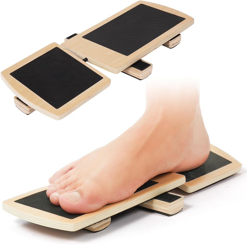 木製足ストレッチ片足バランストレーナーバレエバランスボード木製足首足強化バランスボード|undefined