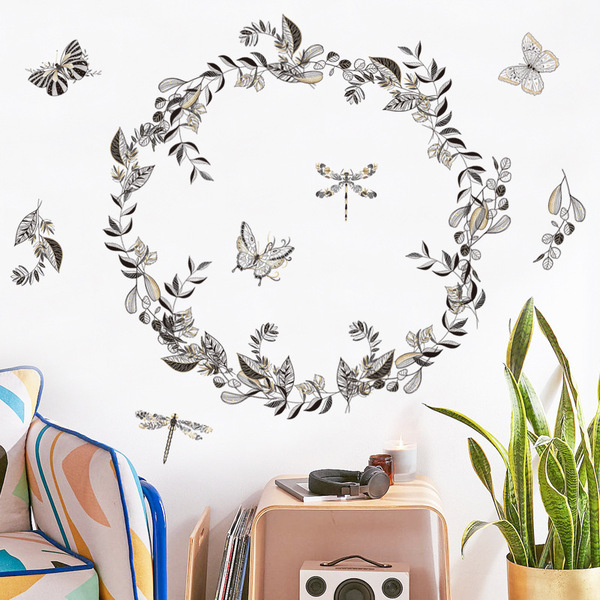 DIY leaves butterfly Dragonfly Children's Room Wall Sticker Living…