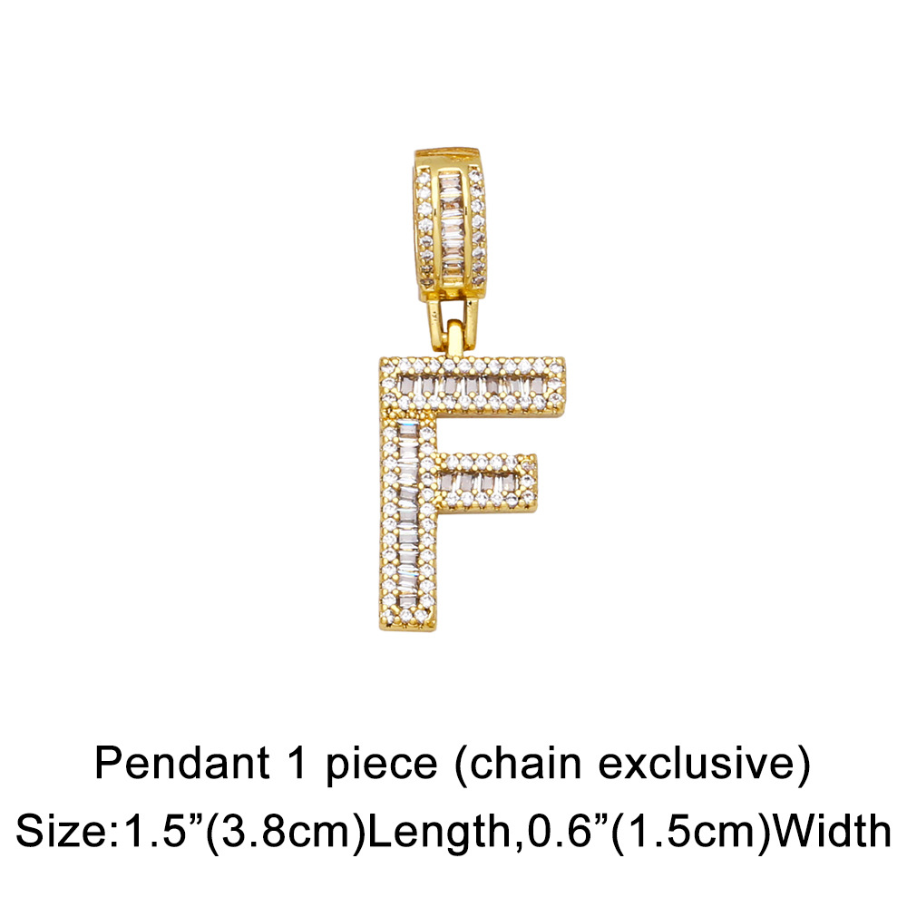 15g Weight 18K Gold Plated Plating Material Necklace Classification Wedding Occasion Copper Material Geometric, Letter Pattern Unisex Gender Fashion Style Fashion Zircon Letter Hip Hop Men's And Women's Copper Necklace 5