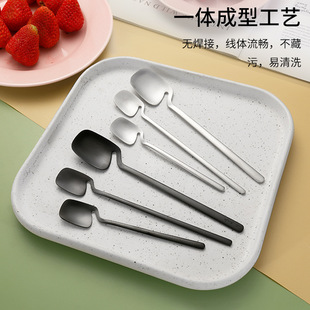 Cross-border 304 stainless steel personalized creative hanging wall knife fork spoon suit hanging cup fruit fork coffee spoon seven-piece set