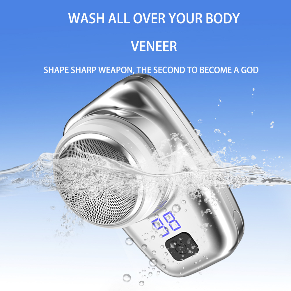 NAITENG transfronterizo mini máquina de afeitar de carga USB de viaje a prueba de agua de lavado de los hombres mini portátil de afeitar