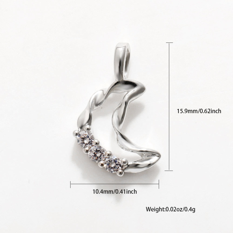 DIY 銅メッキ 18 k ゴールドムーンスターネックレスペンダントオイルドリップジルコン五芒星ブレスレットイヤリングキーホルダーペンダント|undefined