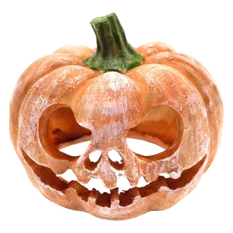 Tanque de peces DIY paisaje decoración peces Camarón escondite casa escalada mascota Halloween resina fantasma cara calabaza decoración del acuario