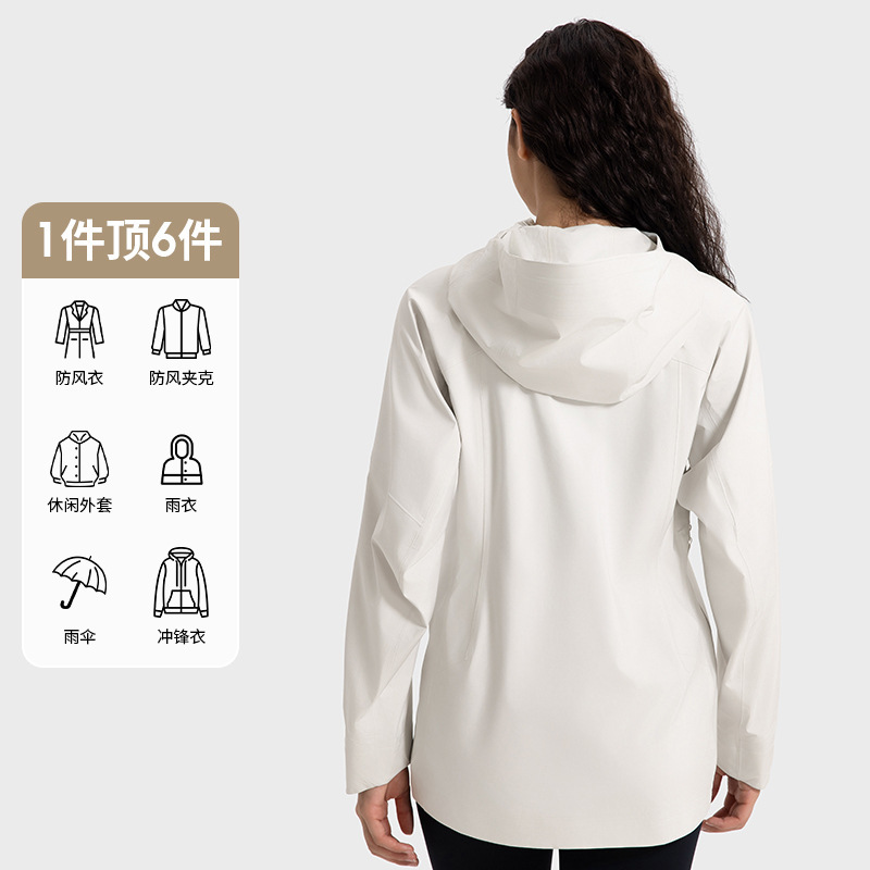 2025 ligero al aire libre nuevo impermeable a prueba de viento anticontaminación ropa de asalto mujeres cardigans con sombrero caminata ropa de montaña de campamento
