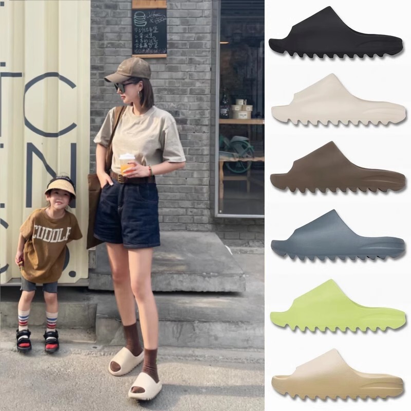 Kanye's Same Thick-Soled Coconut Slippers, Summer Adidas Slippers, Men's and Women's Outdoor Sports Sandals That Feel Like Stepping on Shit