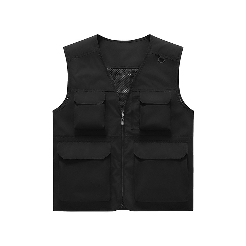 Nuevo chaleco de gama alta para exteriores, chaleco de fotografía de pesca multifuncional multibolsillo para hombre, ropa exterior, personalización