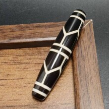 藏传天珠黑白纹天然玛瑙古玩diy串珠配饰50长厂家直销