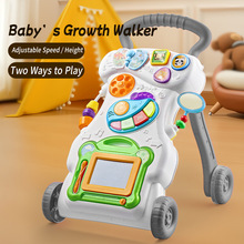 新款宝宝学步车手推车防侧翻婴儿学走路助步车二合一游戏桌面玩具