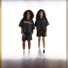 Essentials複線兒童t恤FOG小眾潮牌美式寬鬆純棉短袖高街批發